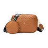 Stilvolle, bestickte Single-Shoulder-Crossbody-Brötchen-Mother-Bag. Wellig bestickte V-Quadrat-Taschen. Damen-Geldbörse mit Münze. Breiter Riemen. Crossbody-Handytasche