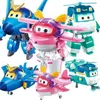 変換玩具ロボットスーパーウィングの置物おもちゃロボットの変換ジェットst然と飛行機の変形ドニーベロアニメーションモデルクリスマスギフト2400315