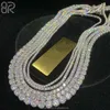 Groothandel Lab Grown Tennisketting Hoge kwaliteit ronde briljant geslepen diamant 925 zilveren hiphopketting Fijne sieraden