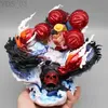 Anime Manga 21cm One Piece Anime Figure GK Luffy VS Kaidou The island of ghosts Gear fourth Statue Pvc Action Figurine Collectible Model Toy YQ240315