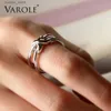 Cluster Ringen Dubbele Lijn Knopen Ringen Voor Vrouwen Uniek Ontwerp Mode-sieraden Geschenken Anel Feminino L240315