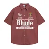 Polo-shirt Designer Polo Shirt Tshirt Mens Polos Men Po For Mens New Style High Quality Rhude Shirt S-XL A8