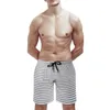 Herenshorts Matrastijk Smal gestreept patroon in donkerzwart en sport Kort Strand Surfen Zwemmen Boxershorts Zwemmen