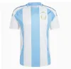 2024 2025 Argentinas Futebol Jerseys Fãs Jogador Versão Messis Mac Allister Dybala Di Maria Martinez De Paul Maradona Homens e Mulheres Camisa de Futebol