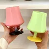 Wine Glasses Korean Retro Ins Medieval Lamp Shaped Glass Candy Color Simple Home Cocktail Champagne Single-layer Universal Tall