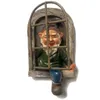 1PC Elf Dwarf Oldman Status Outdoor Window Tree Hugger Naughty Resin Sculpture Garden Cute White Beard Gnome Easter Decor Gift 240229