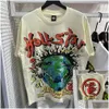 Mens T-Shirts Hellstar Women Designer Cottons Tops T Shirt Man S Casual Luxurys Clothing Street Clothes Tees Drop Delivery Apparel Pol Otqg1