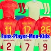 ユーロ24ガビラミンヤマルサッカージャージー24 25 Camiseta de Futbol Pedri Spains Ferran 2024 2025 Ansu Fati Rodrigo Football Shird Men Kit Kids Sets