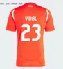 Chile 24/25 Camisas de futebol ALEXIS VIDAL Kids Kit 2025 Seleção Nacional Camisa de futebol Casa Fora Copa América Masculina Camiseta 2024 Copa América ZAMORANO ISLA CH.ARANGUIZ