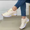 Dress Shoes 43 size sports shoes for women in spring and autumn 2023 new large soft sole color blocking casual sports shoes for women J240315