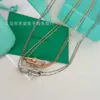 Designer Autumn New High Edition TF Home All Copper Micro Inlaid K Gold Electroplated Necklace Light Luxury end Set