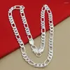 Pendants CHUANGCHENG Sophisticated Statement 925 Sterling Silver 8mm Chain Sideways Luxury Necklace Jewelry