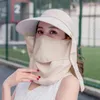 Chapéus de borda larga moda chapéu de sol feminino versão de verão do carro elétrico coreano anti-uv grande top pode ser desmontado protetor