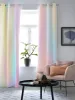 Gardiner regnbåge rosa morgon glöd gardiner för hem vardagsrum fönster dekoration gardiner i hem kök lyxigt sovrum draperier