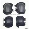 Ginocchiere per gomiti Cs Black Eagle Set tattico e di protezione di quattro attrezzature protettive sportive per alpinismo all'aperto Drop Dh15D