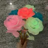 Decorative Flowers Luminous Crystal Eternal Rose Flower Simulation 24k Gold Foil Artificial Mother'S Day Gift Wedding Party Decoration