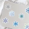 Kscraft Weihnachtsaufkleber Ästhetisches Scrapbooking-Zubehör Geschenkpapier 50 Stück Schneeflocken-Aufkleber für Schreibwaren, Tagebuch, Laptop, Adesivos