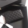 Marque de luxe aaa qualité femmes portefeuille long en cuir caviar pochette zippée mâle pièce de monnaie sac de téléphone portable étui à cartes