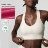 Lu Align Lemon Impact Fiess Soutien-gorge de yoga pour femme Couleur unie Tissu côtelé Sous-vêtements de sport Respirant Séchage rapide Haut de gym Vêtements d'entraînement Jo