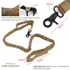 Outdoor nylon tactische hondenriem, grote hond rekbare en anti-impact hondenriem, buitenriem voor huisdieren, hondenhalsband