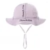 Hårtillbehör Muslin Baby Sun Hat Spring Summer Kids Hucket Hats For Girls Pure Cotton Beach Togle Boy Cap Spädbarn Född 0-12m