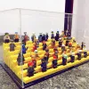 Caixas para casa, bloco de construção de brinquedo transparente, caixa de armazenamento, tipo escada de 8 camadas, minifigura com tampa contra poeira, compatível com LEGO