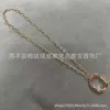 Designer ROSE Same Design Sense Small Lock Head U-shaped Diamond Necklace Couple Collar Chain Boutique IDD5