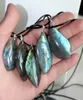 1 pz naturale irregolare labradorite pendenti di cristallo pietra pendolo meditazione spirituale chakra guarigione perline reiki dimensione casuale5160883