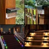 Tischlampen 6PCS LED Solar Licht Deck Zaun Schritt Outdoor Garten Lichter Bunte Straßenlaterne Treppe