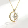 Explosive Sun and Moon Heart Instagram Pendant with Rotatable Personalized Necklace Female Outlier Design