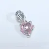 Pink Family Tree Heart Charm 925 سلاسل السلامة الفضية الاسترليني للتسحر السحر الأساور المجوهرات 792654C01 Jewel