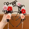 Haaraccessoires Kwastje Kinderen Pruik Hoofdband Vlecht Bloem Hanfu Sticks Oude Stijl Hoofddeksels Chinese Jaar Kinderen