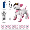 Transformation toys Robots New Childrens Toy Robot Dog Remote Control Pet Dog Toy Intelligent Touch Remote Control Stunt Walking Dancing Electric Pet Dog yq240315