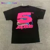 Wangcai01 2023 Neue Mode Herren T-Shirts Pink Young Thug Sp5der 555 T-Shirt Männer Frauen 1 1 Beste Qualität Puff Print Spider Web Pattern T-Shirt 776