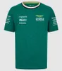T-shirt masculino Aston Martin 2024 2025 Official Mens Fernando Alonso Racing Suit F1 Shirt Moto Motão Tees