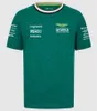 T-shirt Aston Martin da uomo 2024 2025 MENS UFFICIALE FERNANDO ALONSO Abito da corsa F1 MOTO MOTO MOTO