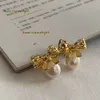 Stud Diamond Bijoux Boucles d'oreilles Goujons d'oreille Mode Blanc Sterling Argent 925 Noeud Noeud Ruban 2024 Cadeau Rond Boucles d'oreilles Designer Bijoux Plaqué Or Jaune Joli Cadeau