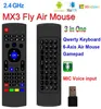 X8 24 GHz kabellose Tastatur MX3 Fernbedienung mit 6-Achsen-Mikrofon Stimme 3D IR Lernmodus Fly Air Mouse Hintergrundbeleuchtung für Android Smart7483001