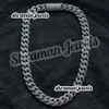 VVS entièrement glacé VVS Moisanite Diamond 15 mm Cuban Link Hip Hop Chaîne 18 pouces Collier personnalisé pour femmes