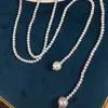 Pendentifs de nombreuses façons de porter de haute qualité, Long 120cm pour femmes, collier de perles blanches naturelles, pull, cadeau de mariage