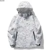 Spring and Autumn Seasons Trendy Brand Outdoor Sprint Coat Mens Womens Same Camo Hooded Loose Fashion Jacket