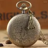 Pocket Watches Antique Watch Hollow-Out Little Girl Design Princess Pattern Quartz Movement Clock For Women Lady With Sweater Chain