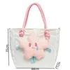 Sacs de soirée Star Doll Sac à bandoulière Mignon Dessin animé Grande capacité Stockage Détachable Sangle réglable Toile Fille