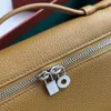 Loro L19 bolsa de maquillaje Bolsa de almuerzo de cuero L27 bolsa de maquillaje bolso de diseñador bolso de diseñador de alta calidad bolsos para mujer Bolso trenzado de avestruz Hombro bidireccional