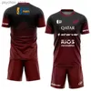 Tracki dla mężczyzn Nowe męskie trening tenisowy zbiór zaawansowanych szorty i koszulki T-Shirt Set Summer Szybkie suszenie Sportswearu Dwuczęściowy zestaw Q240314