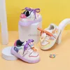 First Walkers New Autumn Kids Shoes For Girls Leather Cute Lollipop Kids Apartment Soft Soles For Tennis Outdoor Fashion Toddler Kids Sneakers 240315