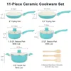 Pans Pots And Set Nonstick 11pcs Kitchen Cookware Sets Induction Ceramic Non Stick Cooking Stay Cool Handle