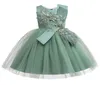 Barn klänning båge broderi flicka klänningar söta prinsessor klänningar blomma barn klänningar7940249