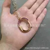 Designer ROSE Same Design Sense Small Lock Head U-shaped Diamond Necklace Couple Collar Chain Boutique WDMD
