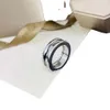 T Ceramic White T Designer Black Ring Brand Sier Gold Never Fade Band Pierścienie Biżuteria Klasyczne akcesoria premium wyłączne z EMED GG